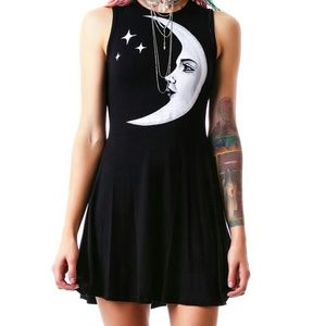 KILLSTAR ✨🌛Crescent Moon & Stars Skater Dress🌜✨